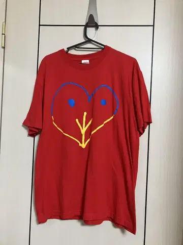오카무라 야스유키 피치 마크 빨간색 T셔츠 L 사이즈
