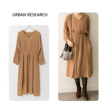 미사용 택 포함 URBAN RESEARCH 실키 터치 에어리  원피스