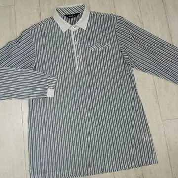 새상품급/Munsingwear/먼싱웨어/스트라이프/피케 셔츠/골프