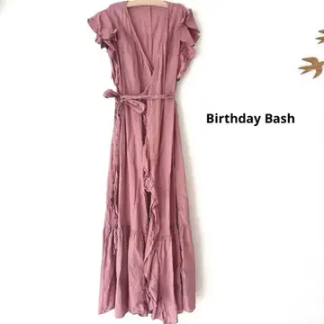 BirthdayBash 원피스 핑크 롱 생일