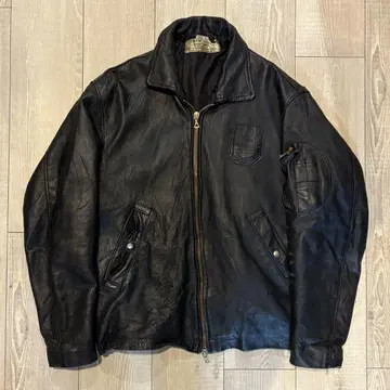 70s French army pilot leather jacket