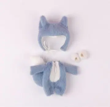 오비츠11 인형옷 파랑 여우 고양이 넨도로이드 돌 겨울 원포인트 고양이