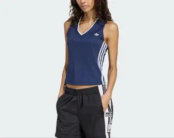 adidas 탱크탑 v neck 네이비 v넥