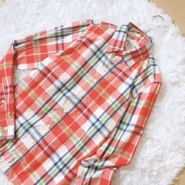 아바크로앤피치 긴팔 체크 셔츠 멀티 컬러 XL 레어