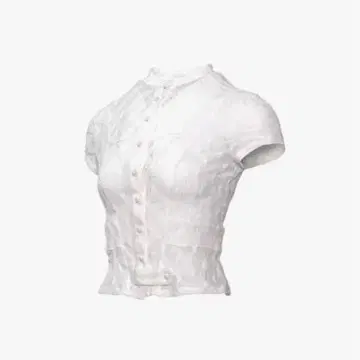 theredthread S front belt blouse white