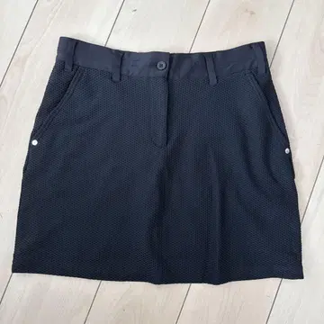 브리핑 블랙 메쉬 골프 스커트