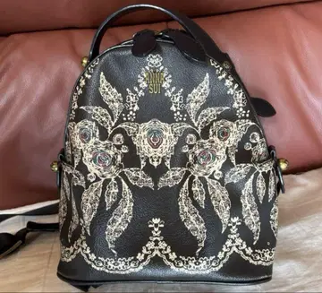 ANNA SUI 자수 장식 블랙 백팩