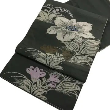 앤티크 오비 주야 오비 문고 문 백합꽃 AO-3058