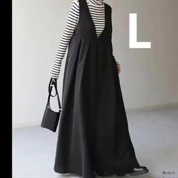 HUG.U 2way 오버롤 스커트 L 사이즈 슬리브리스 롱 원피스