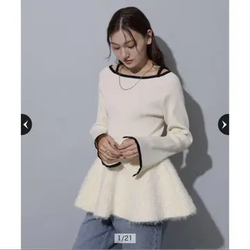[컨디션 최상] Rirandture 페플럼 샤기 풀오버