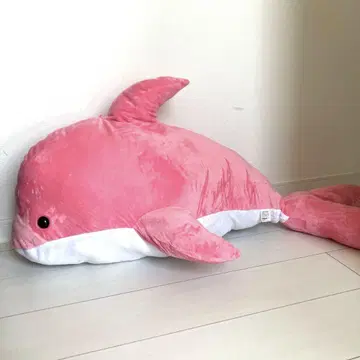 커다란 돌고래 푹신푹신 봉제 인형 돌고래 핑크 100cm