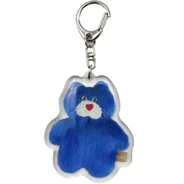 mojojojo 양면 아크릴 키링 파랑 고양이