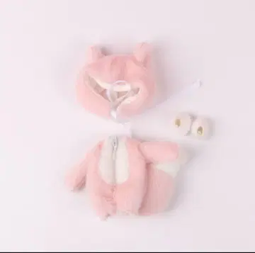 오비츠11 인형옷 핑크 여우 고양이 넨도로이드 돌 겨울 원포인트 고양이