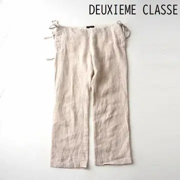 Deuxieme Classe 린넨100 이지 와이드 팬츠 베이지 36
