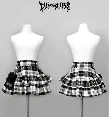 DimMoire PUNK 프릴 미니 스커트 체크