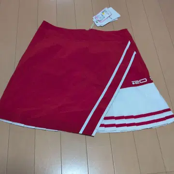 ROSASEN 빨간색 플리츠 스커트 여성용 골프