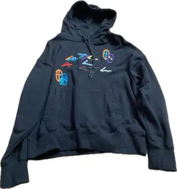 CODE47L 컬러풀 자수 후드티 M
