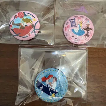 디즈니 자수 캔뱃지 3개 세트