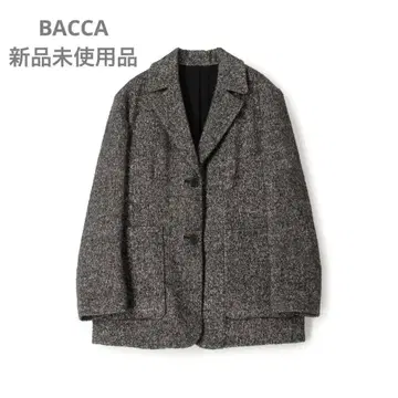 BACCA 울린넨 헤링본 테일러드 자켓