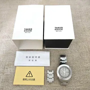 TAKEO KIKUCHI 손목시계 크로노그래프 쿼츠 실버 레어