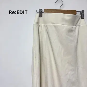 Re:EDIT 컷 조젯 백 슬릿 롱 스커트