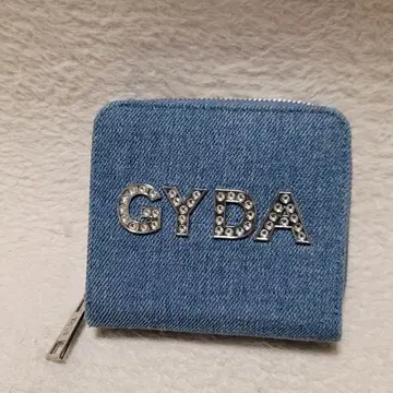 새상품급 GYDA 접이식 지갑 데님 원단 비쥬