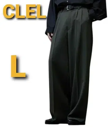 CLEL 프라임 TR 세미 와이드 턱 슬랙스 L