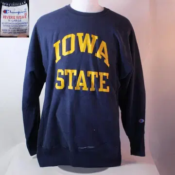 90s champion 리버스 위브 후드티 USA제 네이비 IOWA