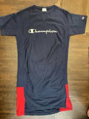 챔피온 champion 반팔 롱 원피스 무릎 위
