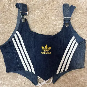 adidas 리메이크 데님 탱크탑 뷔스티에