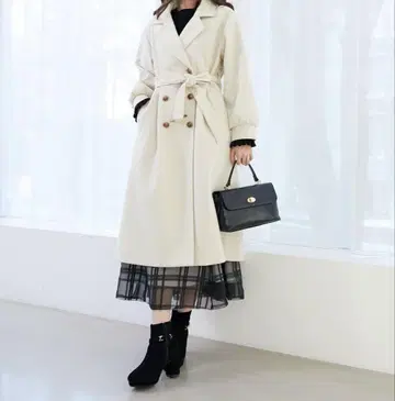 MAJESTIC LEGON 백 디자인 체스터 코트