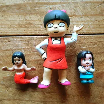 게게게의 키타로 지우개 빅 고양이 소녀 유메코 인어 페인팅 완료 3종