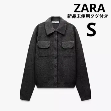 미사용 새상품 택 포함 ZARA 다크 그레이 버튼 포함 자켓 가디건