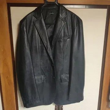 블랙 가죽 자켓 싱글 브레스