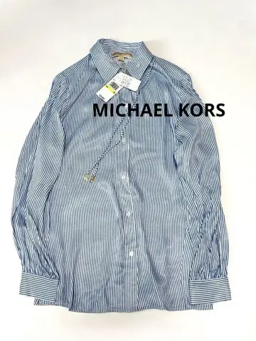 MICHAEL KORS 마이클코어스 긴팔 셔츠 레이온 M 스트라이프