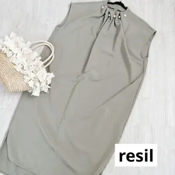 야마다야 레질 resil 펄 넥 원피스 그린