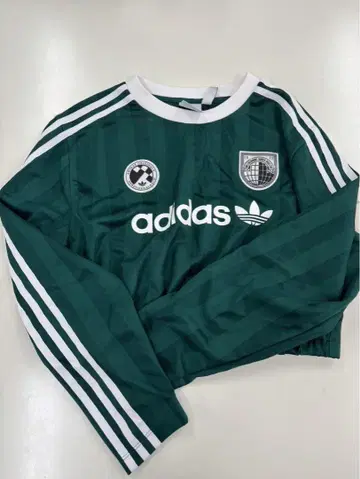 adidas 그린 스트라이프 긴팔 T셔츠