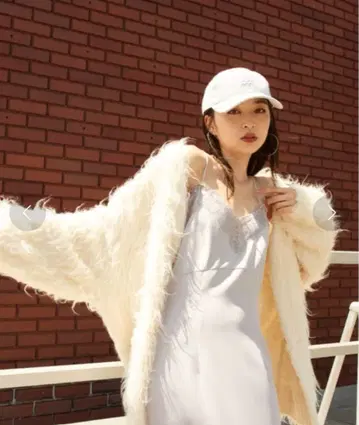 SNIDEL 샤기 미들 가디건