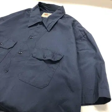 Dickies 90년대 워크 셔츠 반팔 네이비 남성용 XL