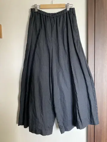 MUJI 무인양품 프렌치 린넨 와이드 팬츠 네이비 M 사이즈