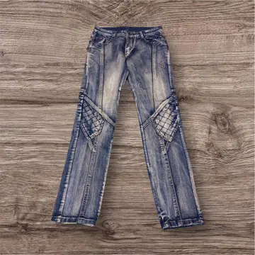 M415 SOSOO JEANS 퀼팅 그런지 라이딩 바이커 팬츠