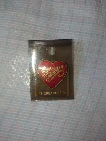 해외 샌프란시스코 하트 기념품 핀 배지