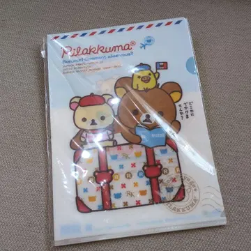 리락쿠마 클리어 홀더 A4 사이즈 서류 정리 문구 클리어 파일 10개