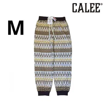 CALEE JACQUARD BORDER 스웨트 팬츠