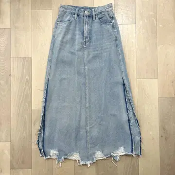 데미지 데님 데님 스커트 A라인