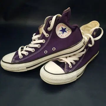 새상품급 컨버스 하이컷 스니커즈 보라색 25cm ALL STAR