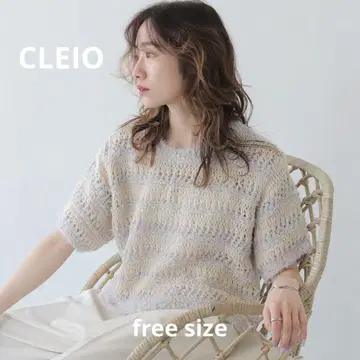 [ 중고 ] CLEIO 시스루 니트 프린지 니트 (free)