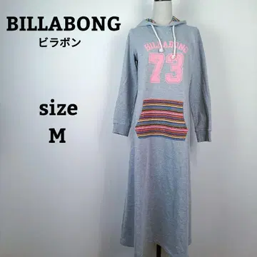 빌라봉 후드 부착 롱 기장 긴팔 원피스 M 로고