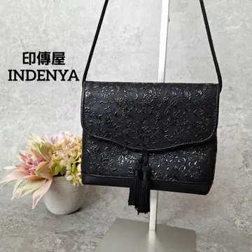 인덴야 숄더백 꽃덩굴 패턴