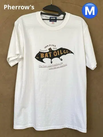 Pherrow's 페로우즈 T셔츠 'BAT OIL co.' 화이트 M